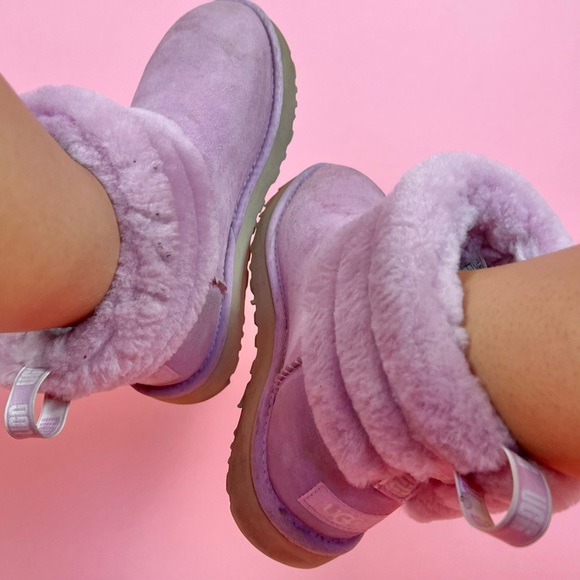 ❌SOLD❌ UGG Mini Quilted Fluff Purple Boots - Picture 3 of 10